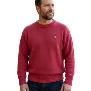 Vintage Duck Head Sweater Crewneck Pullover Knit 90s Outdoor Red Men's Medium